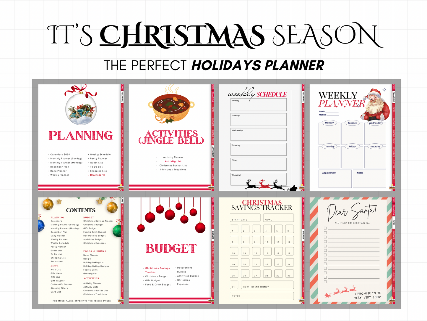Digital Christmas & Holiday Planner | Instant Download PDF