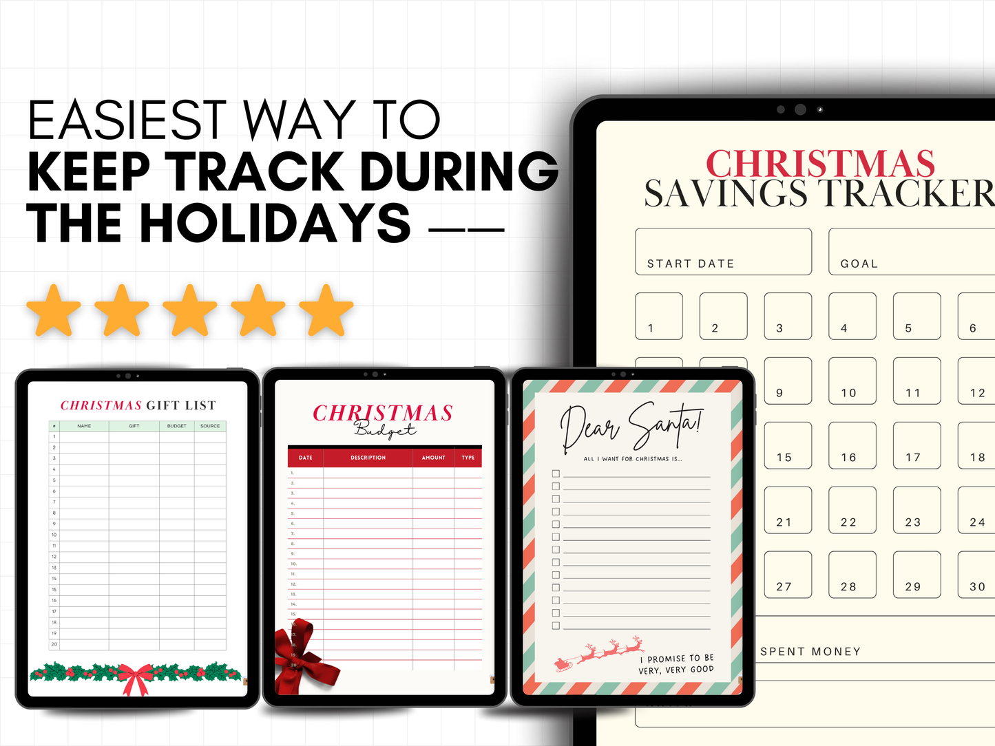 Digital Christmas & Holiday Planner | Instant Download PDF