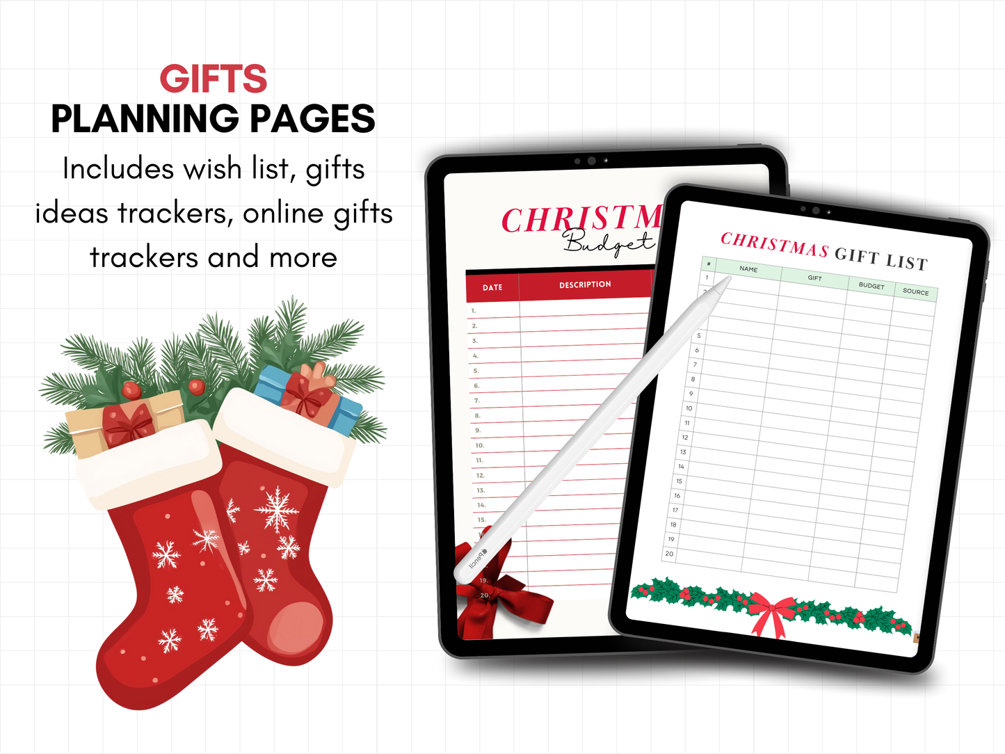 Digital Christmas & Holiday Planner | Instant Download PDF