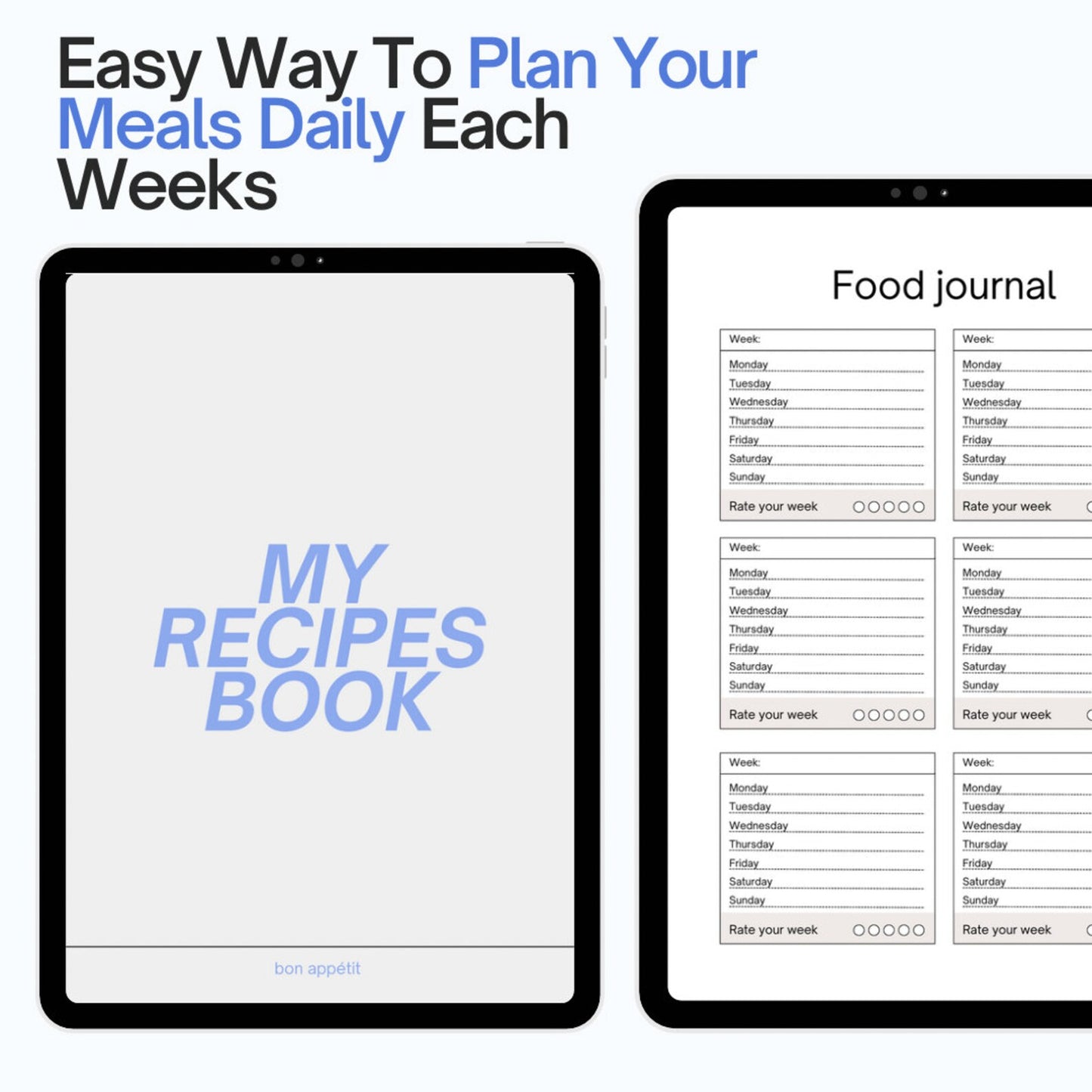 Digital Recipe Book for Moms - Meal Planning for Beginners