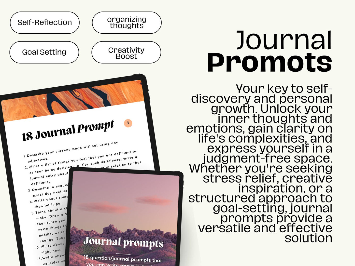 Plantillas de Goodnotes para el diario de gratitud digital | Autocuidado y productividad