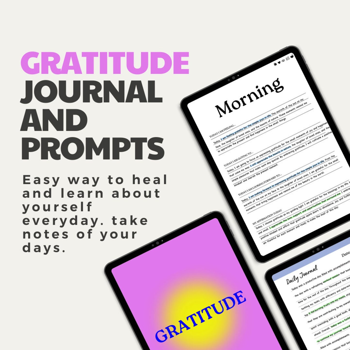 The 5-minutes Journal Planner For Productivity