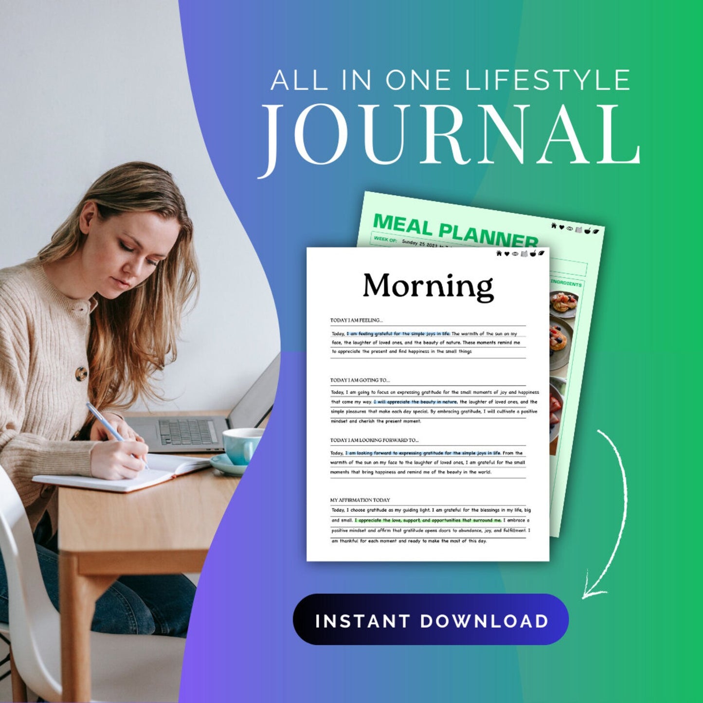 The 5-minutes Journal Planner For Productivity