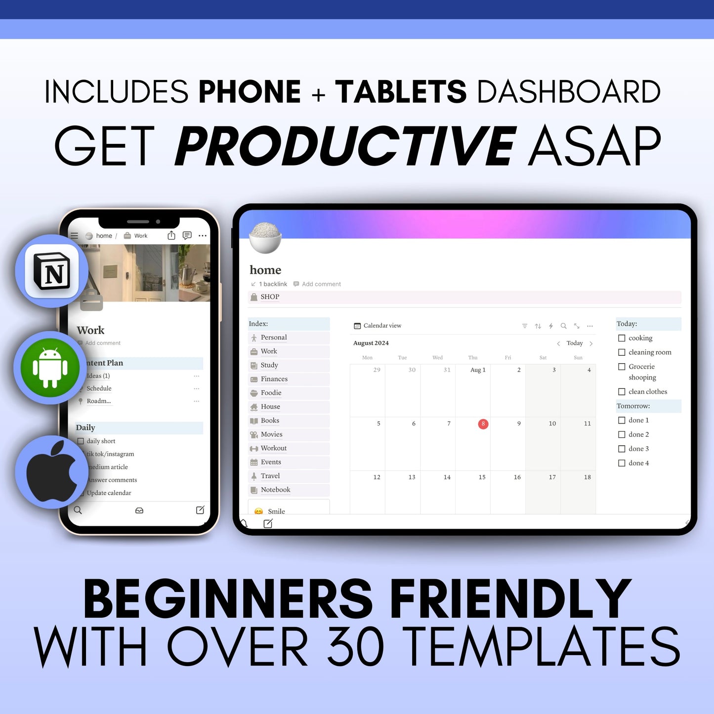 Ultimate Notion Template for Productivity & Back to School