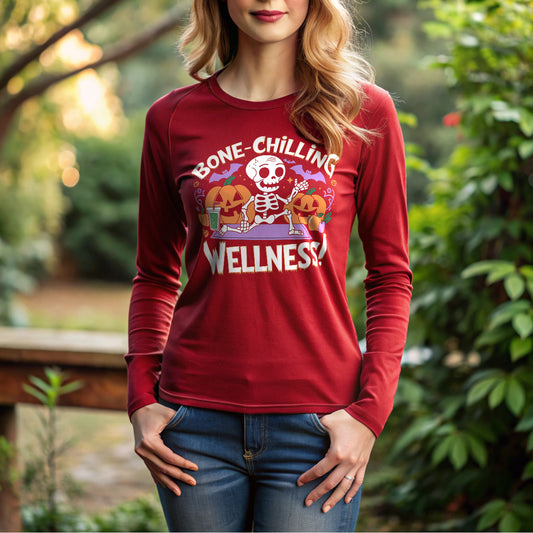 “Bone-Chilling Wellness” Premium Unisex Longsleeve T-shirt (Halloween Edidtion)