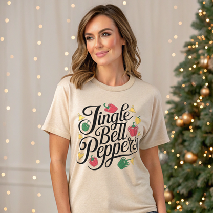 "Jingle Bell Pepper" Christmas Crewneck T-Shirt