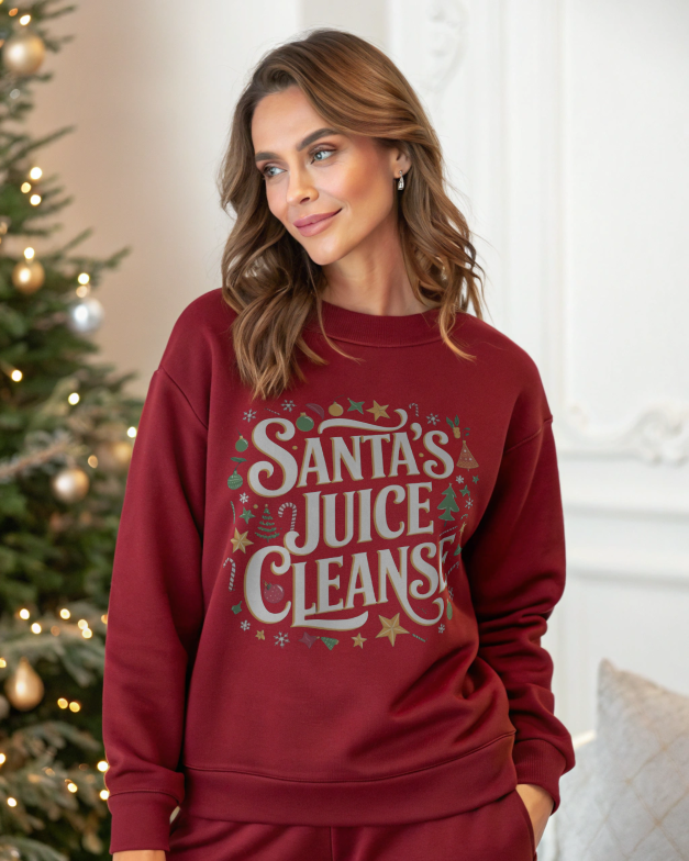 "Santa Juice Cleanse" Classic Unisex Crewneck Sweatshirt