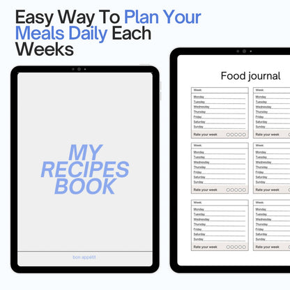 Digital Recipe Book for Moms -  Meal Planning for Beginners