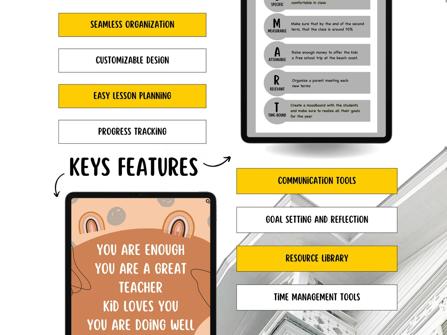 Digital Teacher Academic Planner - Lesson Planner Template