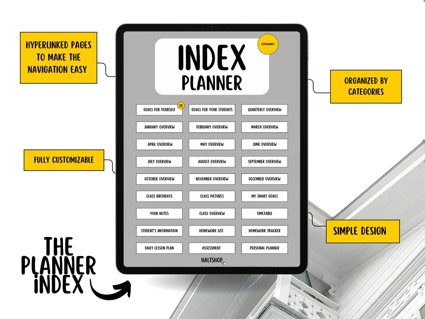 Digital Teacher Academic Planner - Lesson Planner Template