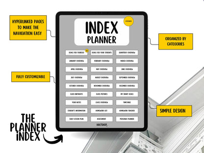 Digital Teacher Academic Planner - Lesson Planner Template