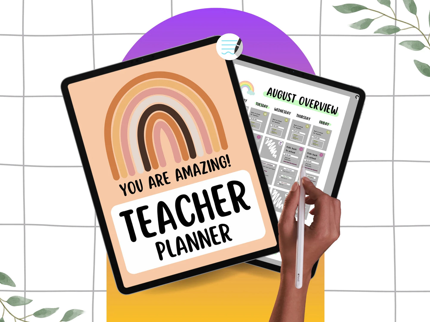 Digital Teacher Academic Planner - Lesson Planner Template