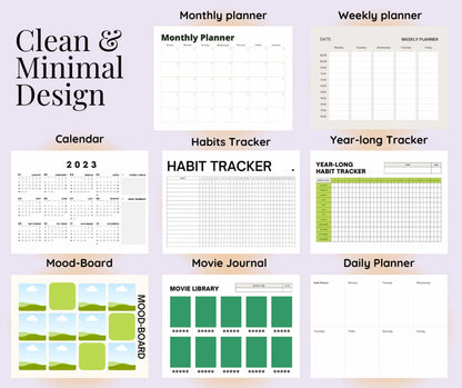 Digital Daily Planner Templates for Productivity and Movie Lovers