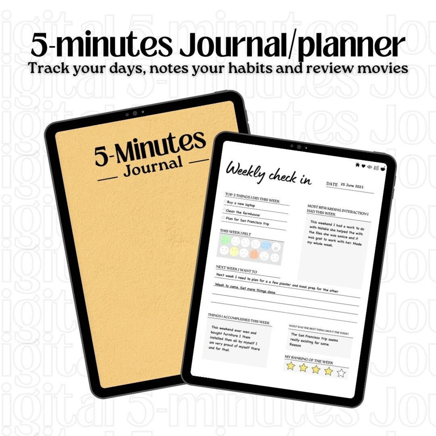 The 5-minutes  Journal Planner For Productivity