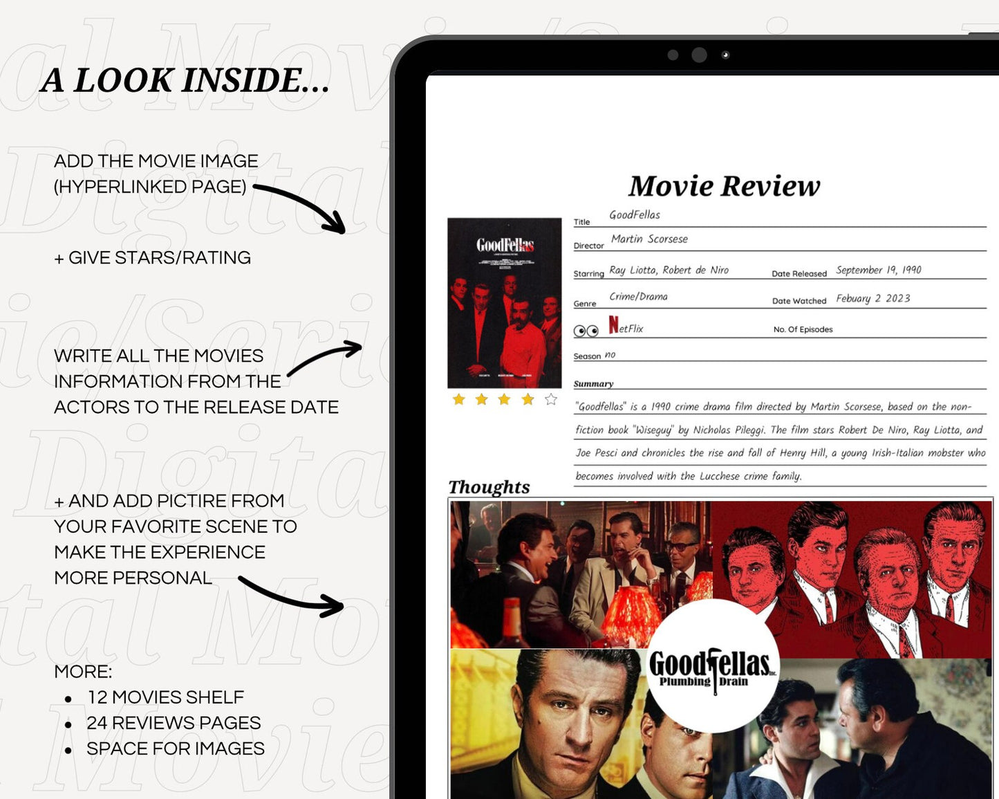 Digital Movies/Tv Shows Review Journal for Movies lovers