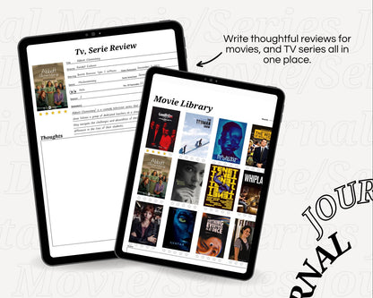 Digital Movies/Tv Shows Review Journal for Movies lovers