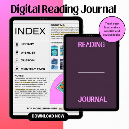 Digital Reading Journal for Tracking and Reviewing Books