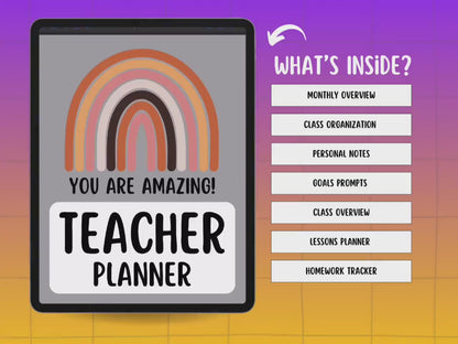 Digital Teacher Academic Planner - Lesson Planner Template