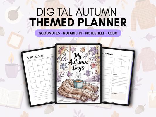 2025-2026 All-in-One Undated Autumn Digital Planner