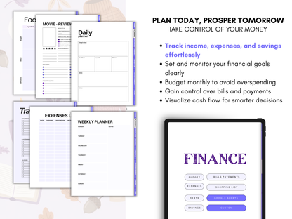 2025-2026 All-in-One Undated Autumn Digital Planner