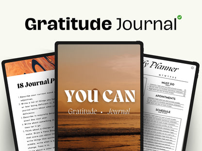 Digital Gratitude Journal Goodnotes Templates | Self Care & Productivity