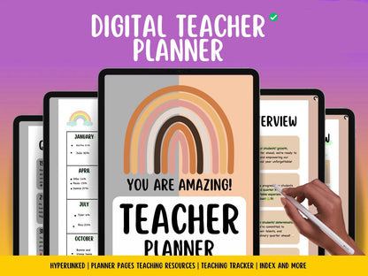 Digital Teacher Academic Planner - Lesson Planner Template